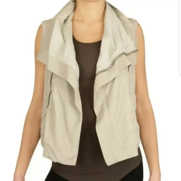 Rick Owens Biker Leather Blistered Sleeveless Vest In Pearl Size 6 - Picture 5 of 15